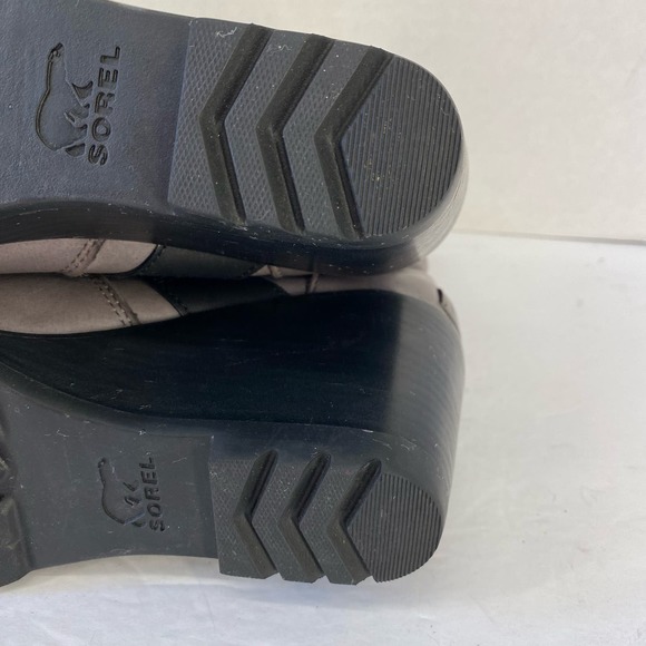 Sorel After Hours Wedge Moto Bootie Gray Buckle Zip Up Womens Size 7.5 - Picture 13 of 16